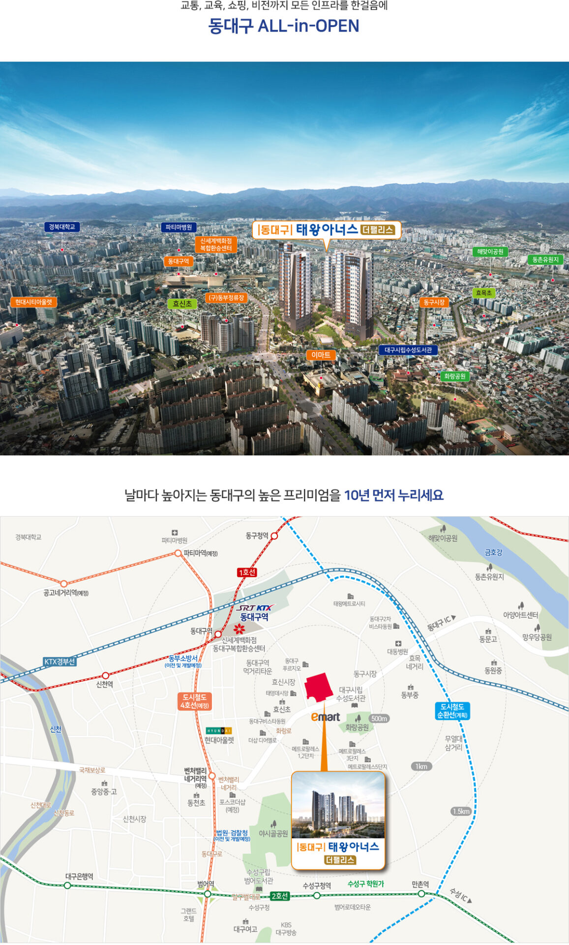 동대구 태왕아너스 입지환경